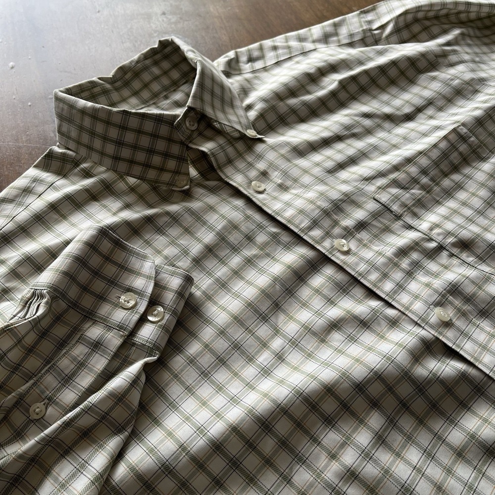 Brooks Brothers Men's L Green Non-Iron The Original Polo Button Up Shirt OCBD